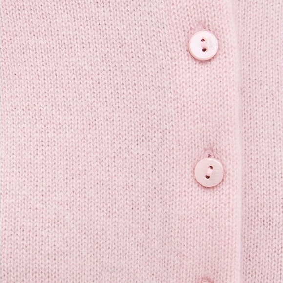Calvin Klein Short-Sleeve Button Cardigan in Light Pink - Picture 5 of 5